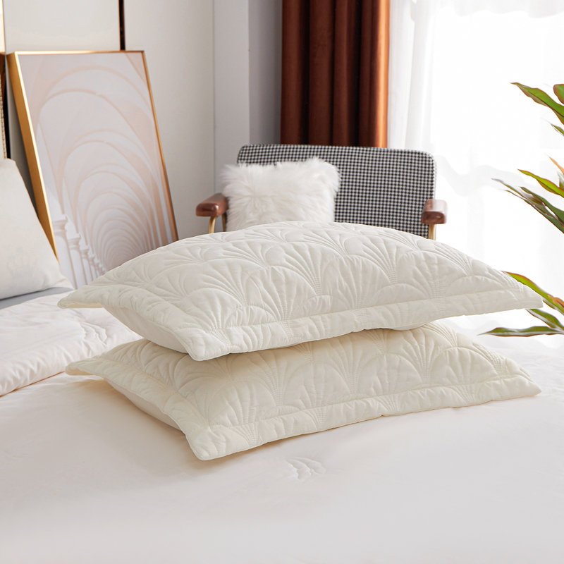 6_Kindred Home Ensemble de 2 taies décoratives brodées à motif floral, ensemble de taies décoratives en microfibre pour oreillers standard