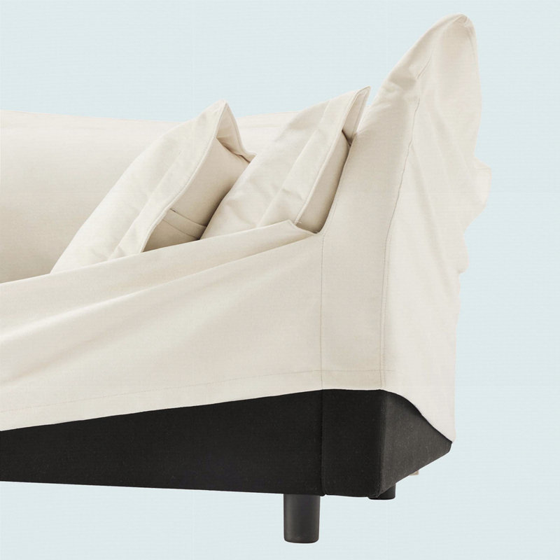 Canapé modulaire à 2 places Australis, Chenille crème, H 34,6 po x l 83,4 po x P 33 po