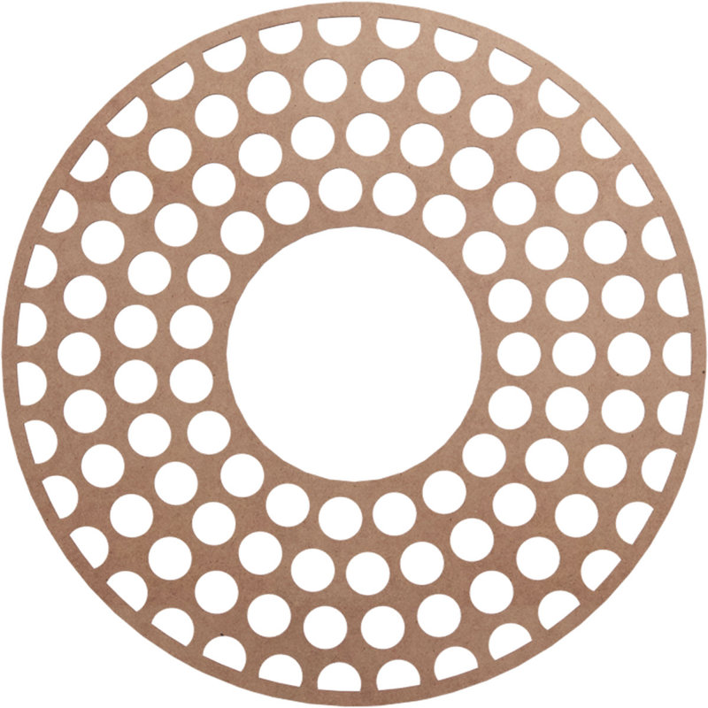 Médaillon de plafond en bois Fink, Bois (qualité de peinture), H 40 po x l 40 po x P 0,38 po