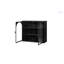 Armoire murale moderne à deux portes en verre avec rangement à trois niveaux-1384396596
