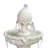 Duque Pineapple Traditional White Fiberglass 3-Tiered Outdoor Water Fountain