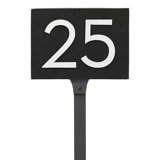 Floating Modern 6" Number Horizontal Address Plaque (2 Characters)