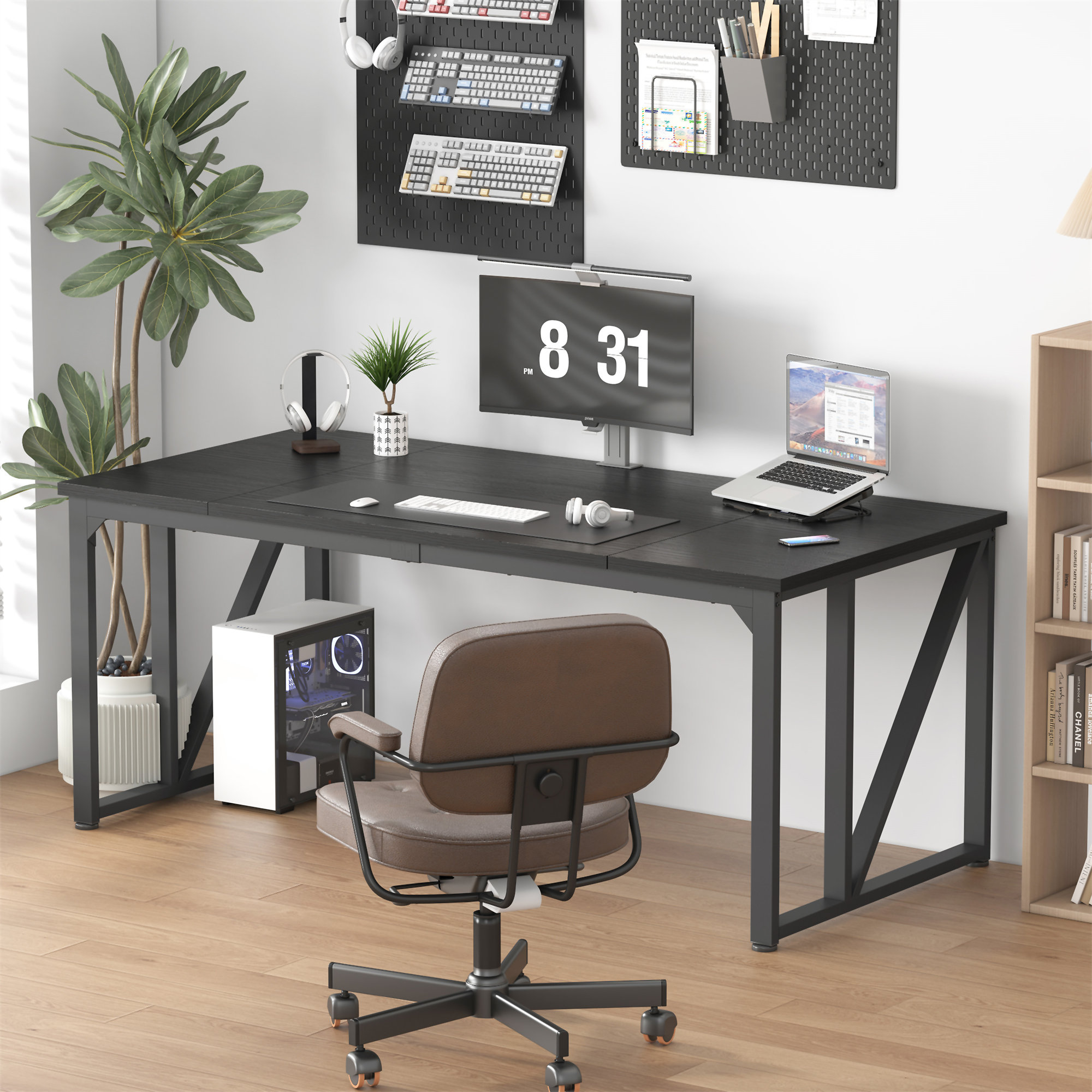 Wrought Studio Computer Desk 70×30.7 Inch Gaming Desk With Deeper ...