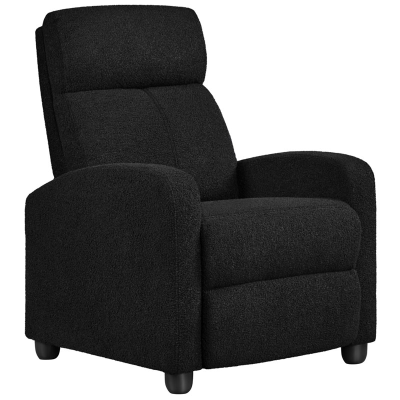Manual-Push Back Recliner, Black