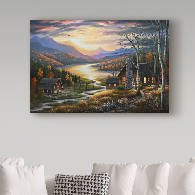 « soirée guests », reproduction de peinture à l’huile sur toile tendue, H 22 po x l 32 po