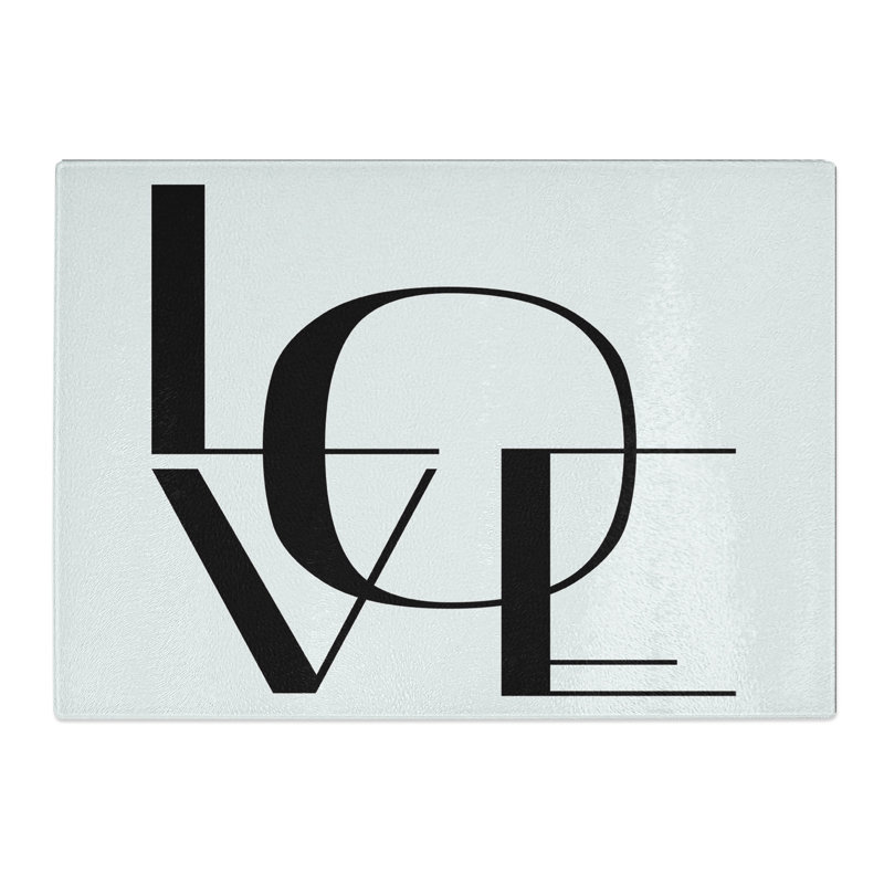 Love Typography Chopping Board, 20cm W x 28.5cm L