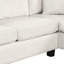 Canapé modulaire en chenille blanc en U de 111,8 po Living avec rangement mobile, 6 sièges, accoudoirs roulés et siège rembourré en mousse