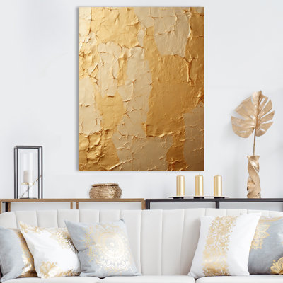 «Gentle Abundance Retro Gold Abstract», reproduction sur toile