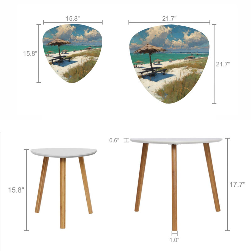 Ensemble de 2 tables basses gigognes Triangle
