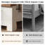 Farmhouse Panel Bed with Side Storage Drawers and Two-Tone Wood Finish-444795439-446035311