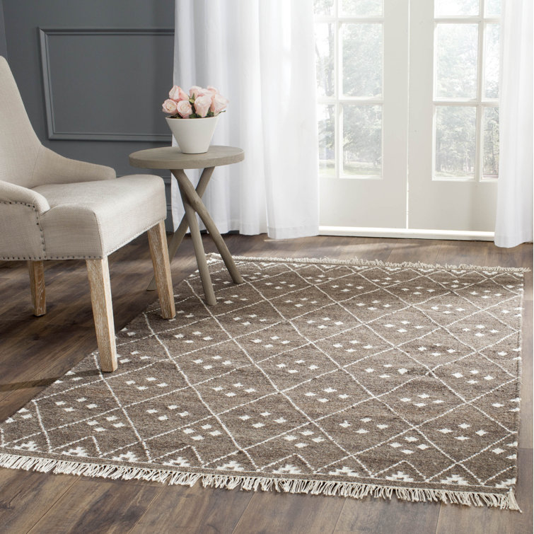 Manahan Geometric Wool Hand Woven Area Rug