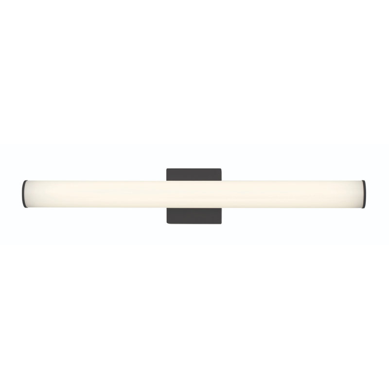 Éclairage pour meuble-lavabo rond 27W Stepridge, Noir mat, H 2,5 po x l 30 po x P 2,5 po