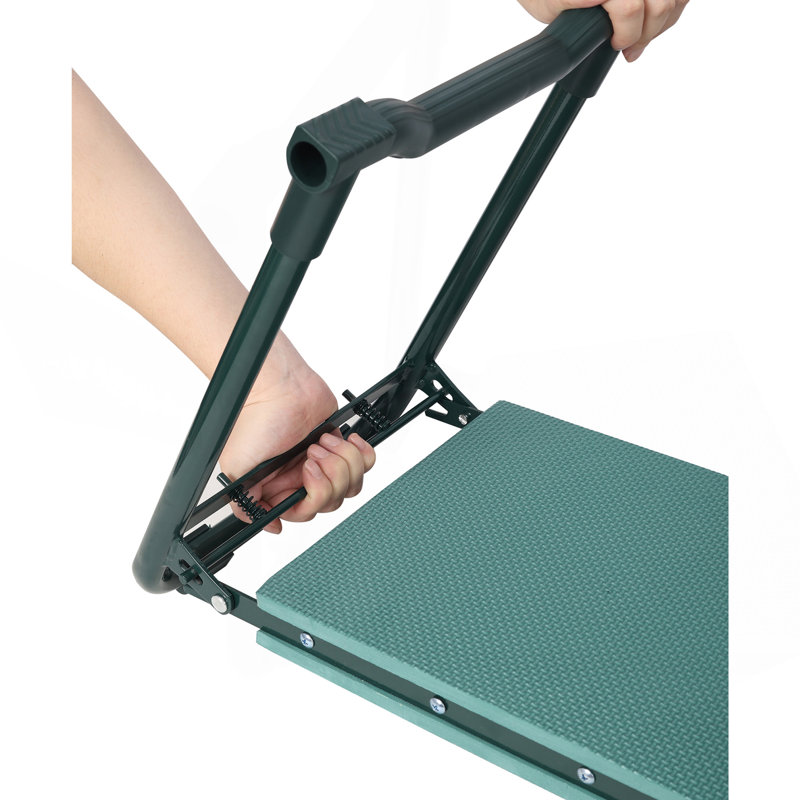 Garden Kneeler et banc de siège avec 2 pochettes à outils gratuites, tabouret pliable, coussin en mousse EVA, avec un coussin plus doux et un grand sac à outils pour les amateurs de jardin