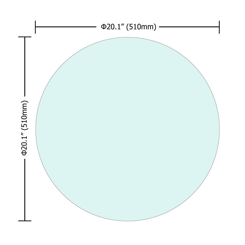 Round Tempered Glass Table Top, Clear Glass Table Top with 1/4" Inch Thick Round Polished Edge, Ideal for Dining Table, Coffee Table, Patio Table Indoor/Outdoor