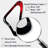 Talia Red Black Contemplative Abstraction XI - Waves Asymmetrical Decorative Wall Mirror, Modern Unique Shape Mirror, Printed Metal Art