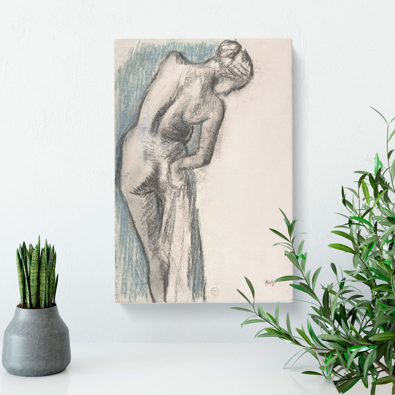 Study Of A Nude Woman Vol.1 by Edgar Degas - Wrapped Canvas Print, 40cm H x 35cm W x 3cm D