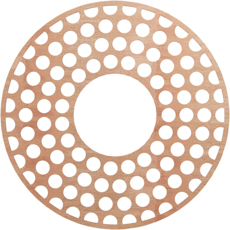 Médaillon de plafond en bois Fink, Cerise, H 40 po x l 40 po x P 0,38 po