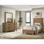 Noyer / châtaignier 3 pièces ensemble commode de lit et miroir Miroir-1148773833