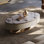 Table basse légère de luxe en forme de plaque ovale