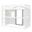 Lit mezzanine simple avec gris blanc - Améliorez votre chambre à coucher en bois de pin massif blanc et gris pour des meubles fiables-1859933916-1859933891