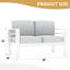 127cm Wide Metal Loveseat with Cushions-667020349