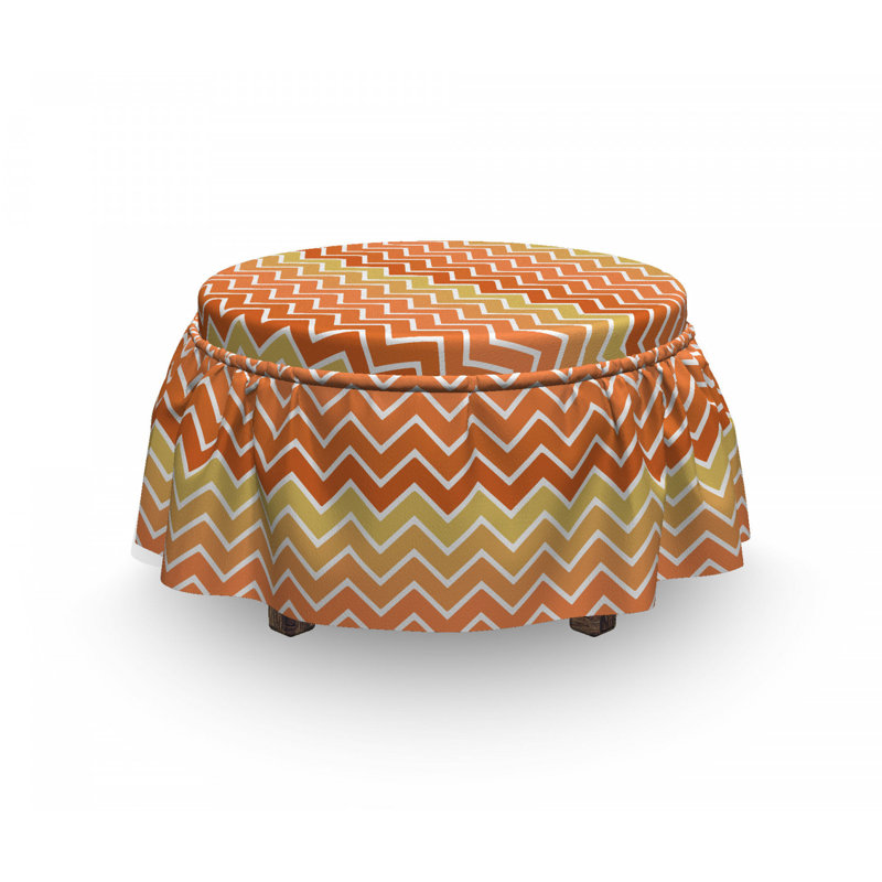 Housse pour repose-pieds à chevrons mélangés gradient