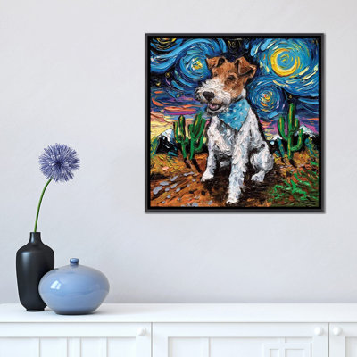 "Fox terrier Night" par AJA, reproduction d’art