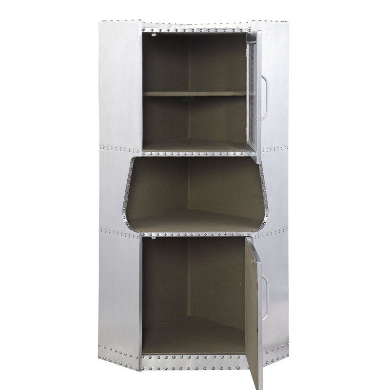 Armoire en aluminium avec 1 tablette, pour 2 tablettes pratiques