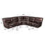 Culbreth 6 - Piece Modern Fancy Vegan Leather Power Reclining Sectional with Wide Back and Console-1788282316
