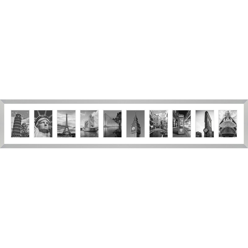 Lasheila Wood Picture Frame with Mat, Silver