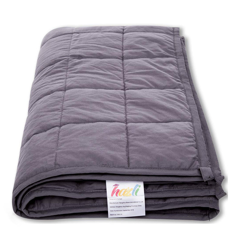 Jeté sensoriel apaisant 100% coton, l 41 po x L 60 po, Bleu