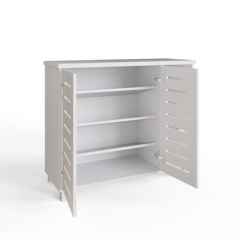 15 Pair Shoe Storage Cabinet, White