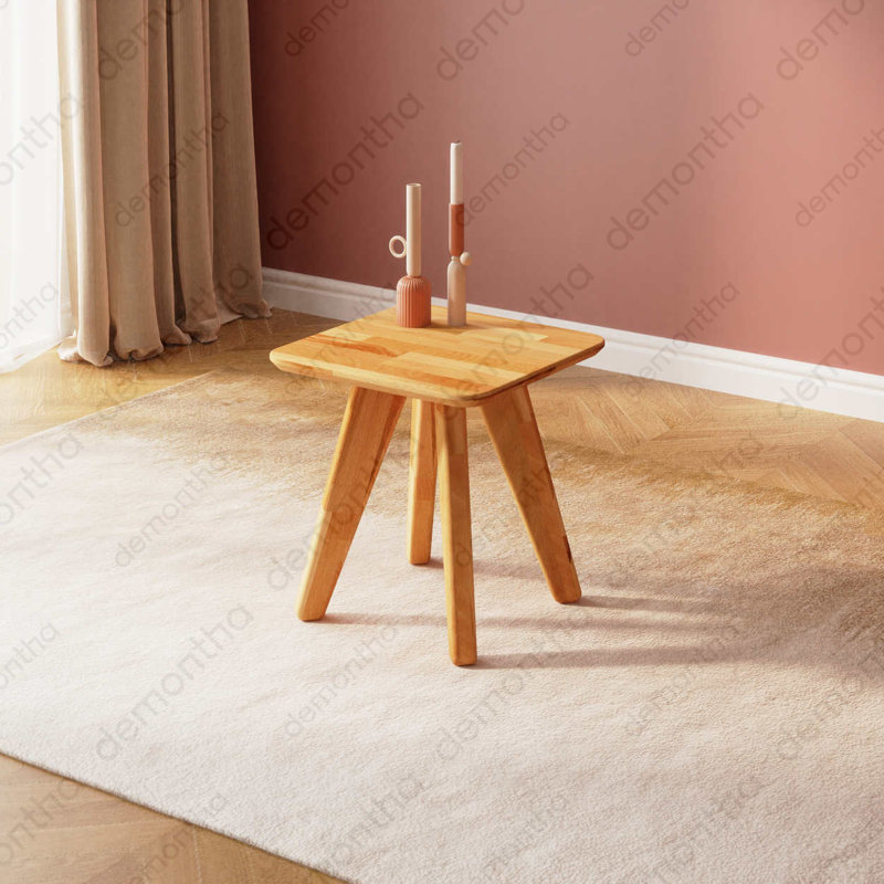 Table basse Dakota, table de salon minimaliste en bois de hêtre massif, H 17,7 po x L 17,7 po x l 17,7 po