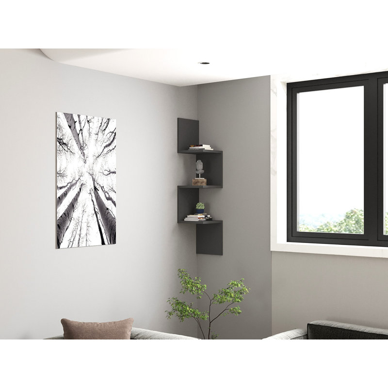 3 Piece Corner Shelf, Anthracite