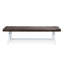 Paire de bancs d'extérieur en bois, avec une touche industrielle moderne, un dessus de banc à lattes, l 63 po x P 14,44 po H 17,5 po