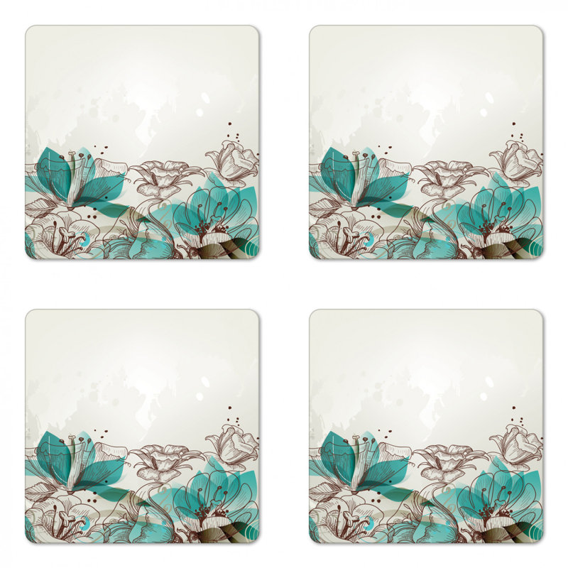 Square 4 Piece Coaster Set
