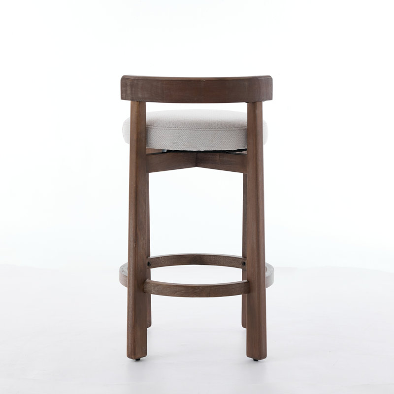Ensemble de 4 tabourets de comptoir pivotants, tabourets de bar modernes avec dossier Mid-Century, hauteur de siège de 26 pouces
