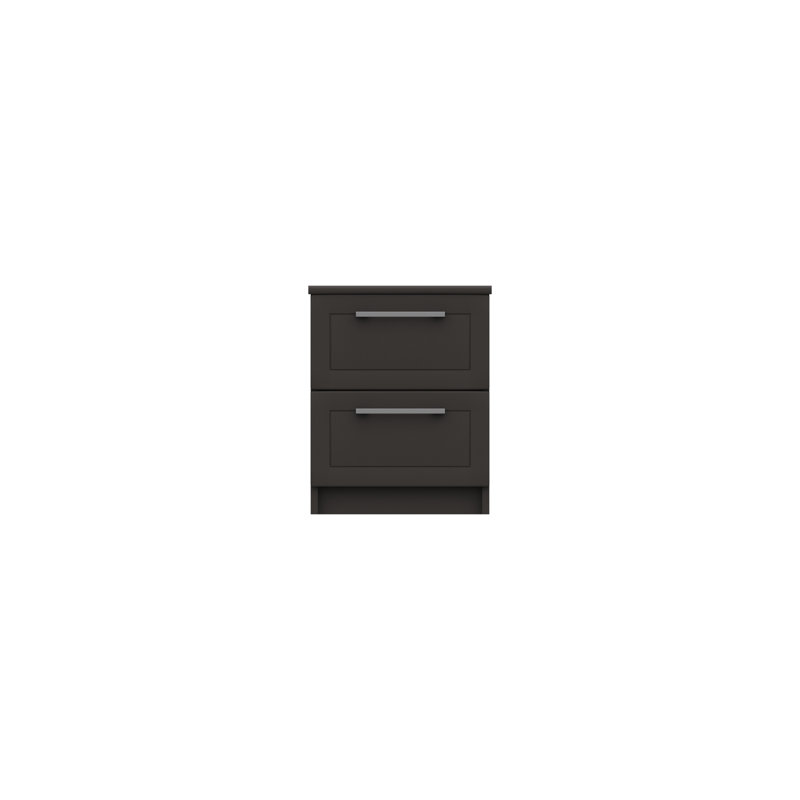 Allenna Manufactured Wood Bedside Table, Graphite Gloss