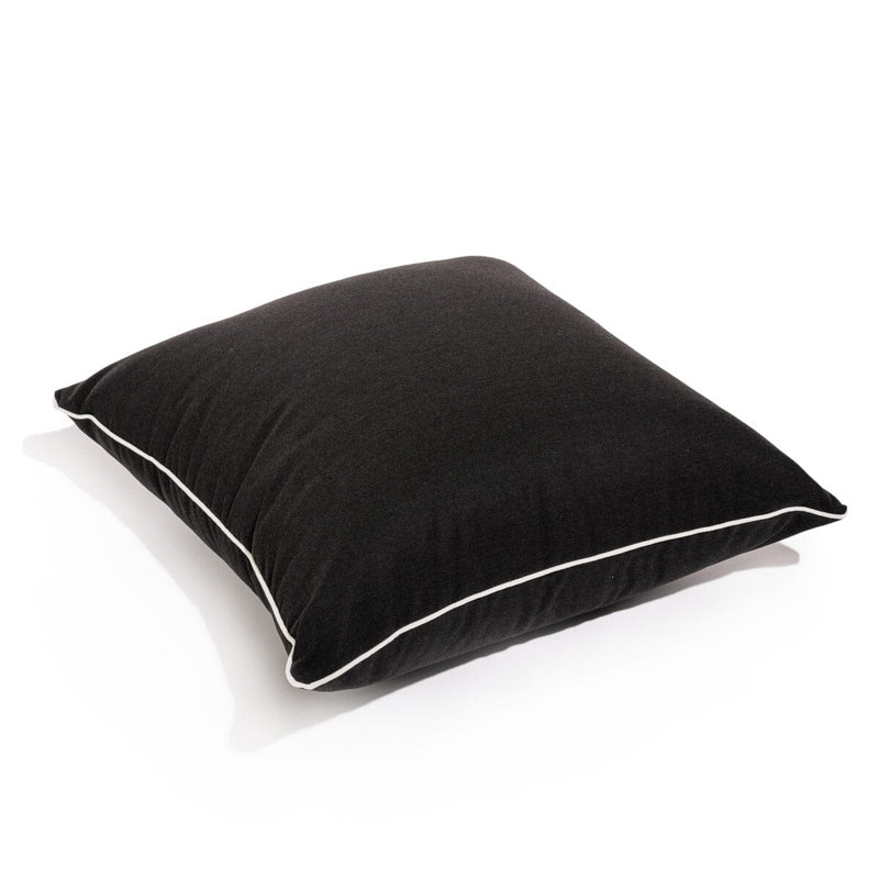 Indoor/Outdoor Pillow Cover & Insert, Black/White, Square 26"