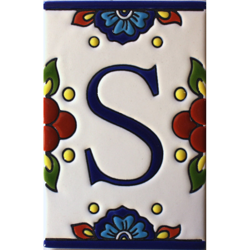 Carrelage TalaMex mexicain Talavera Mission lettre S