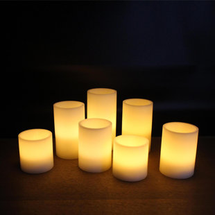 7 Piece Flameless LED Wax Candle Set