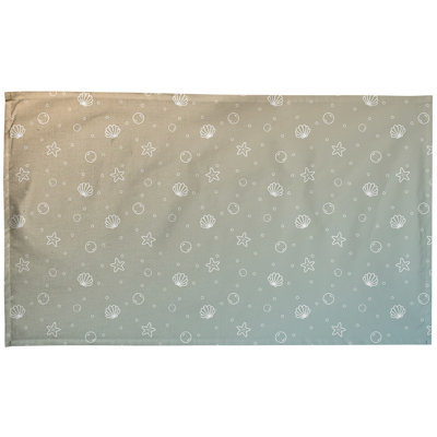 Serviette à thé à motif coquillage