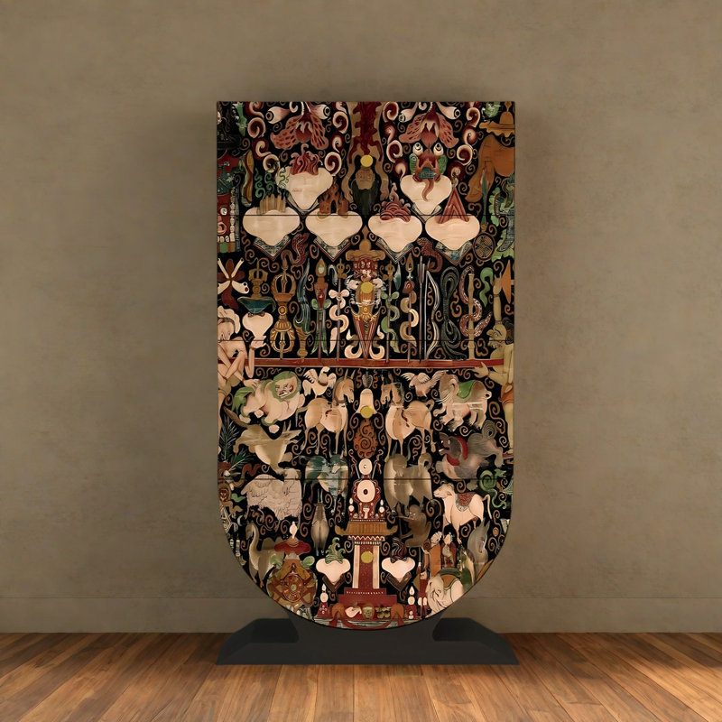 Commode d'appoint de rangement moderne à quatre tiroirs
