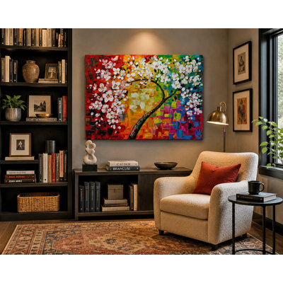 «Rainbow Blossoms», reproduction d'art sur toile