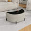 Fauteuil demi-tonneau pivotant en chenille de 40,5 po de largeur avec repose-pieds et coussins-120240554