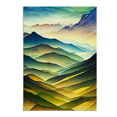 Watercolour Meadow Landscape No.2 - Wall Art