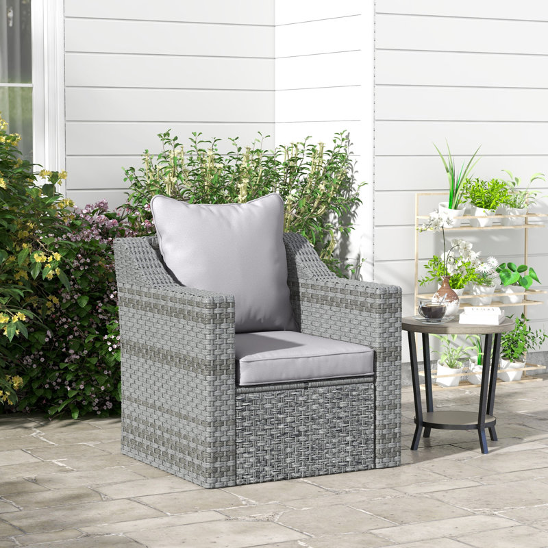 Outdoor Dining Chair Cushion, Grey