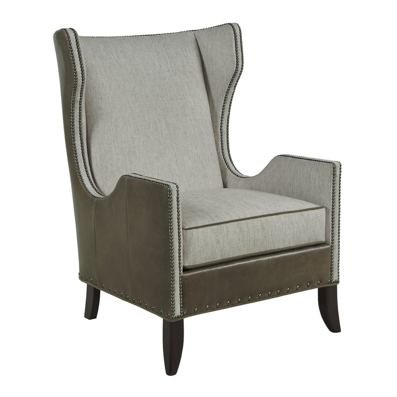 Tavia Wingback Chair, Montego Bay, Nickel, 4787 Mineral