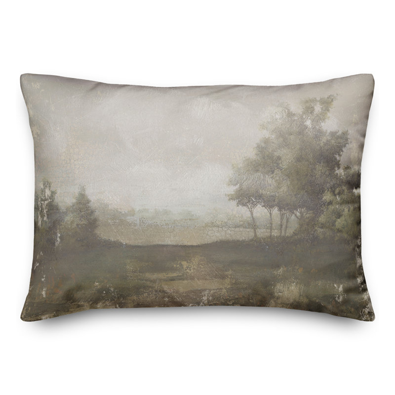 Coussin intérieur / extérieur Vintage Landscape, H 14 po x l 20 po, Rectangle