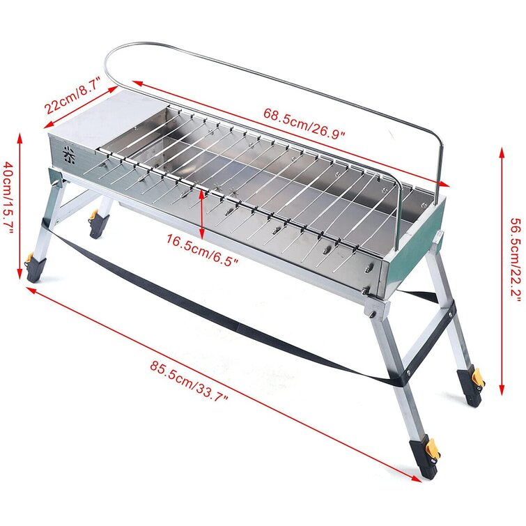 DALELEE Stainless Steel Electric USB Rotary Barbecue Machine